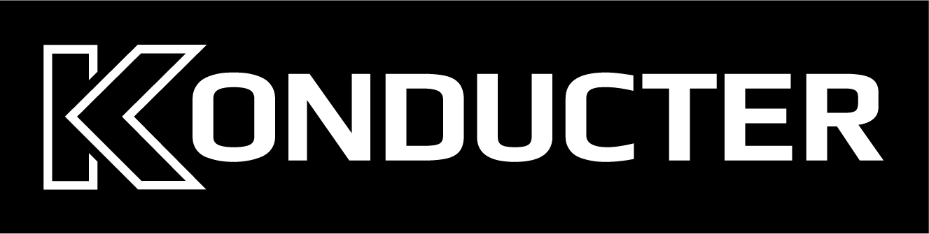 Konducter wordmark, black knockout