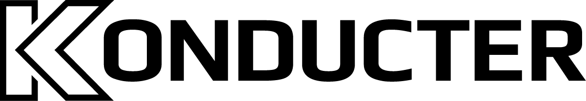 Konducter wordmark, black outline
