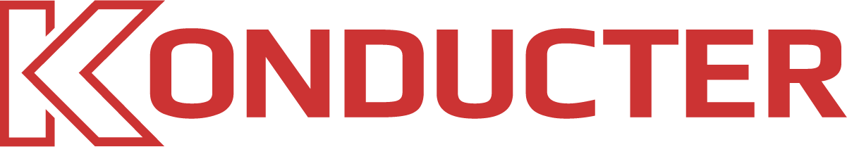 Konducter wordmark, red outline